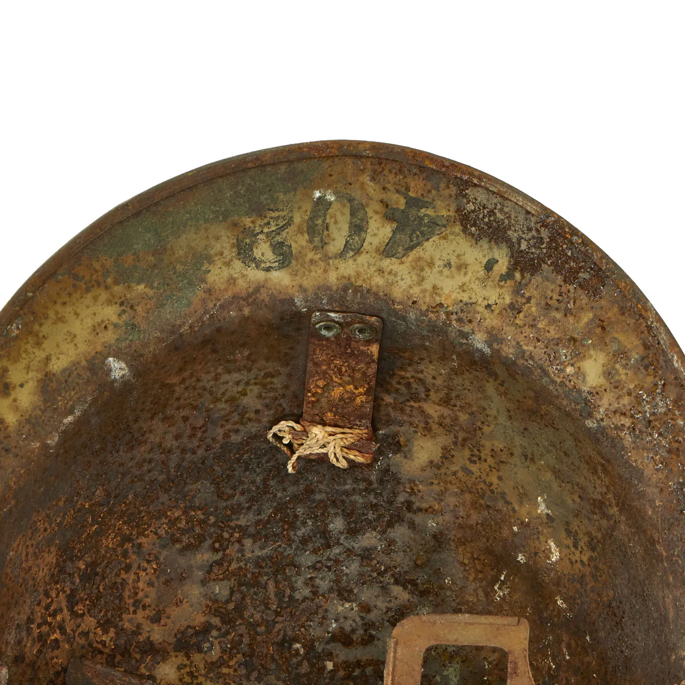 Original Mexican WWII French made M26 Adrian Helmet Shell with Infantry Badge