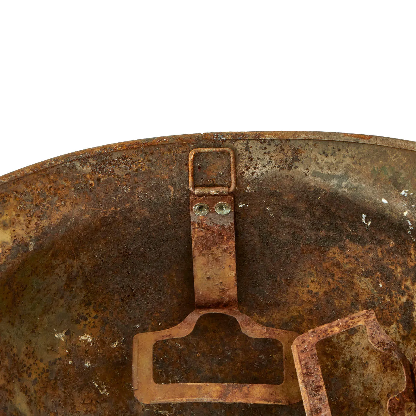Original Mexican WWII French made M26 Adrian Helmet Shell with Infantry Badge