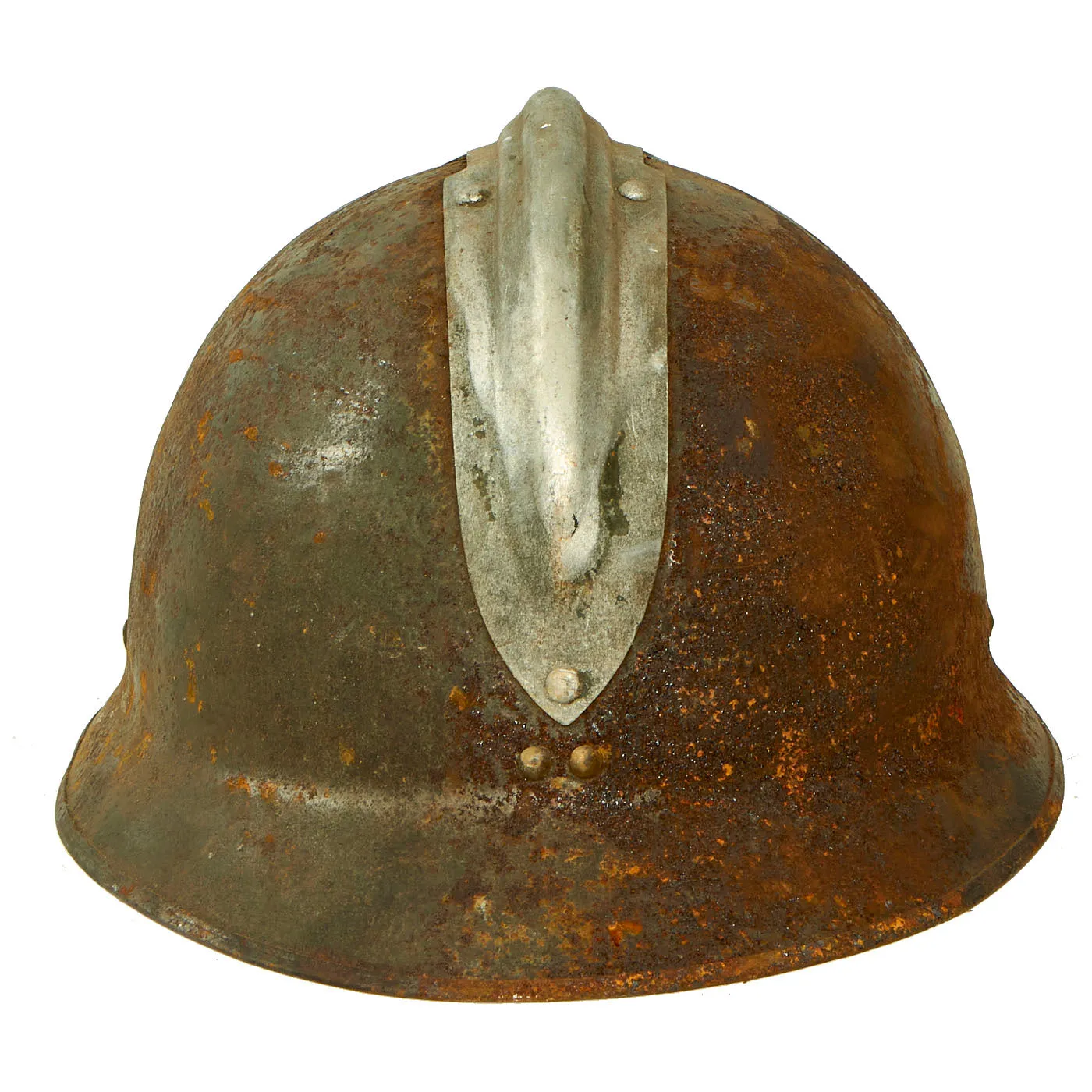 Original Mexican WWII French made M26 Adrian Helmet Shell with Infantry Badge