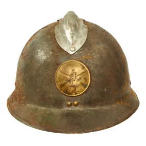Original Mexican WWII French made M26 Adrian Helmet Shell with Infantry Badge