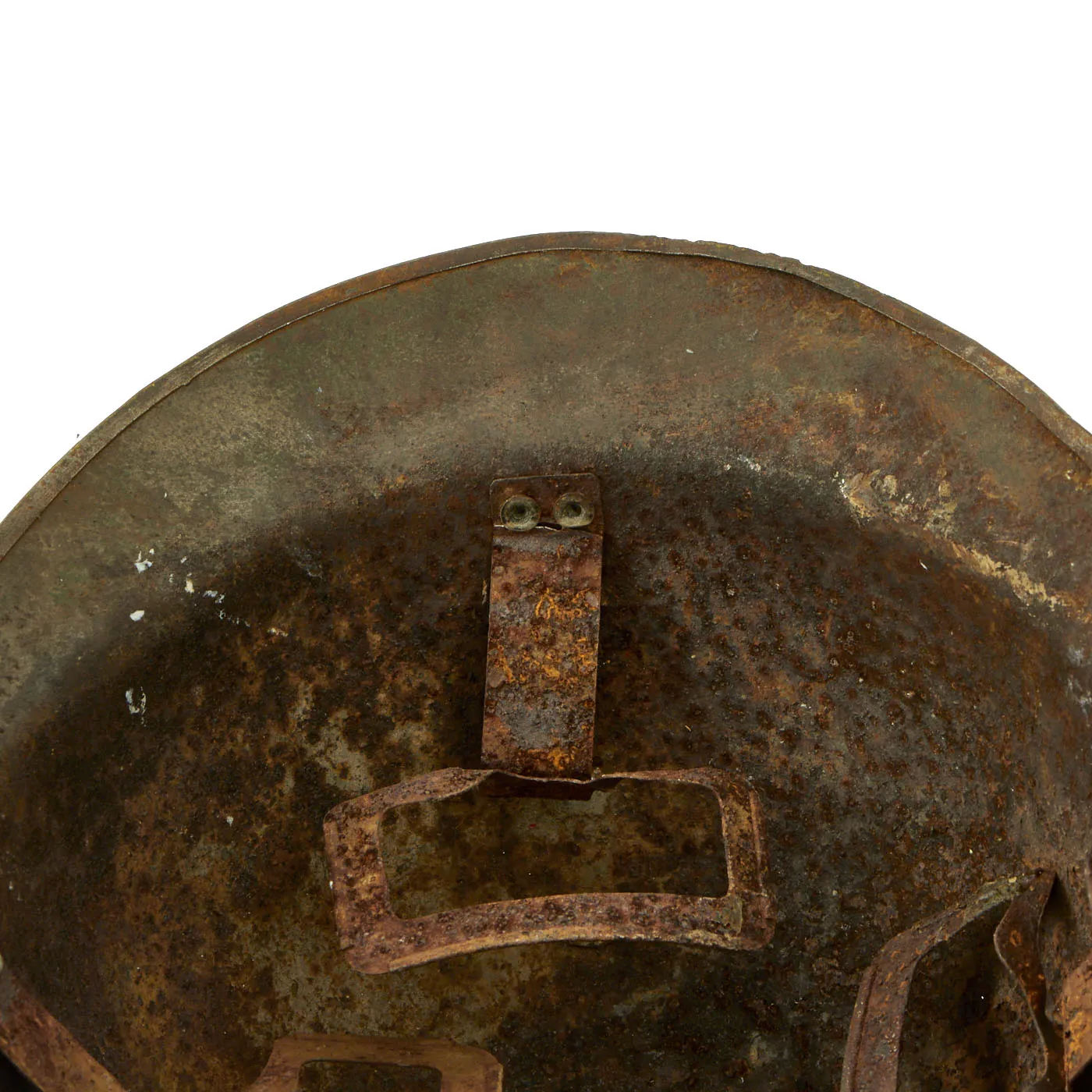 Original Mexican WWII French made M26 Adrian Helmet Shell with Infantry Badge