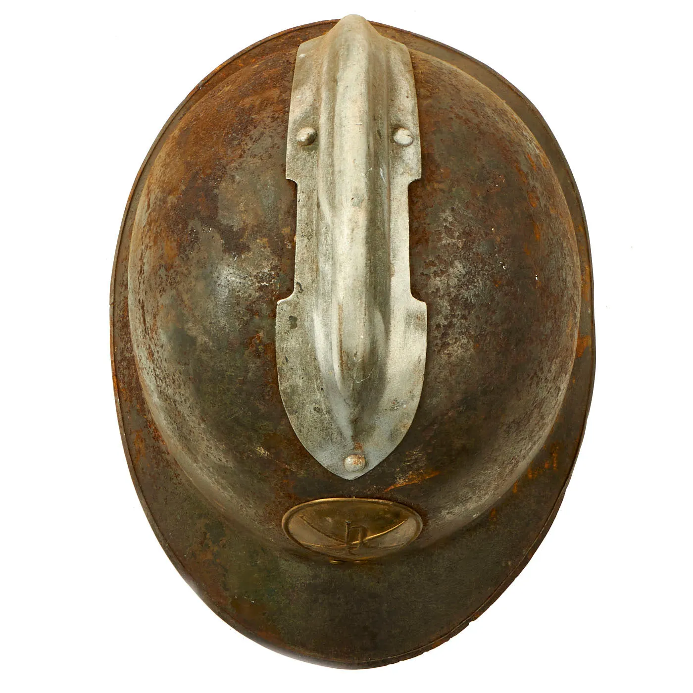Original Mexican WWII French made M26 Adrian Helmet Shell with Infantry Badge