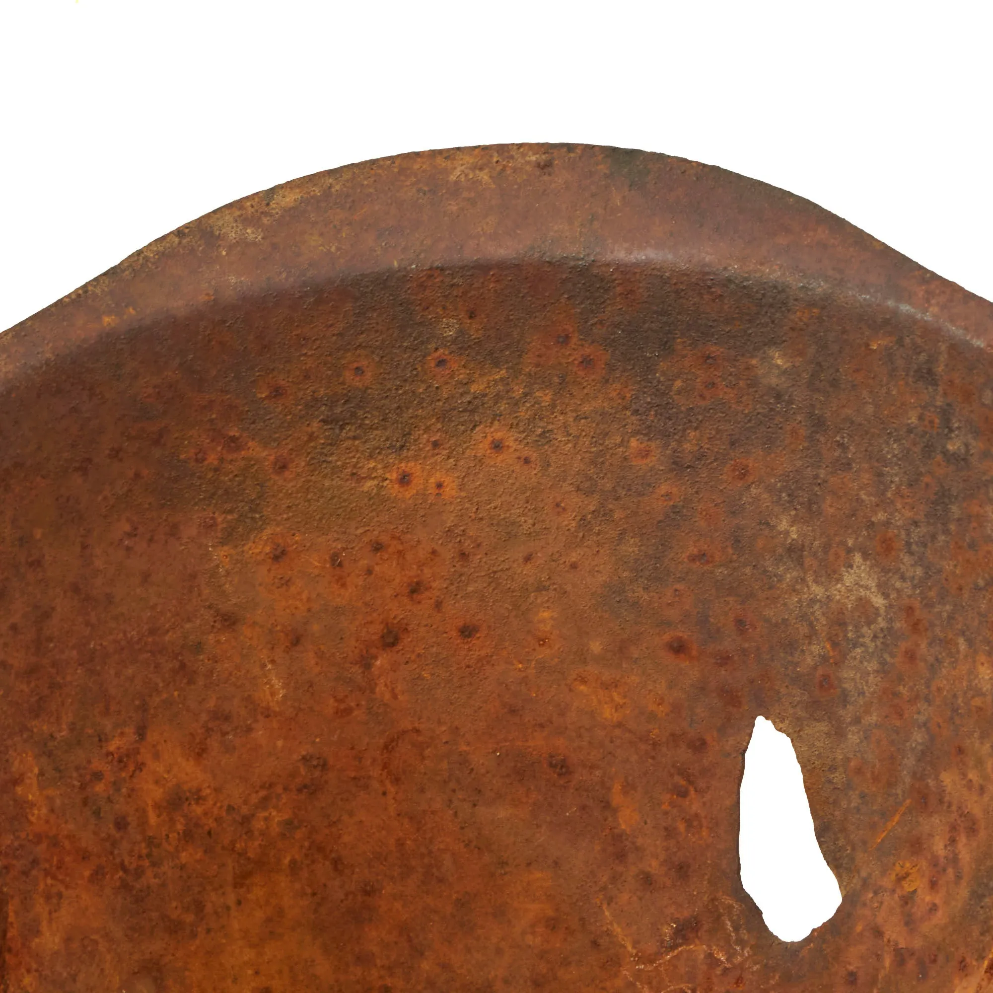 Original Soviet WWII KIA Shot Through SSh-39 Steel Combat Helmet Shell - Size 2