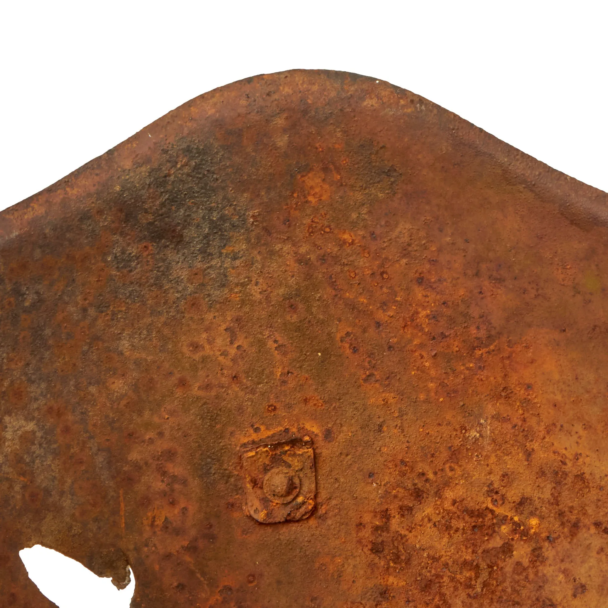 Original Soviet WWII KIA Shot Through SSh-39 Steel Combat Helmet Shell - Size 2