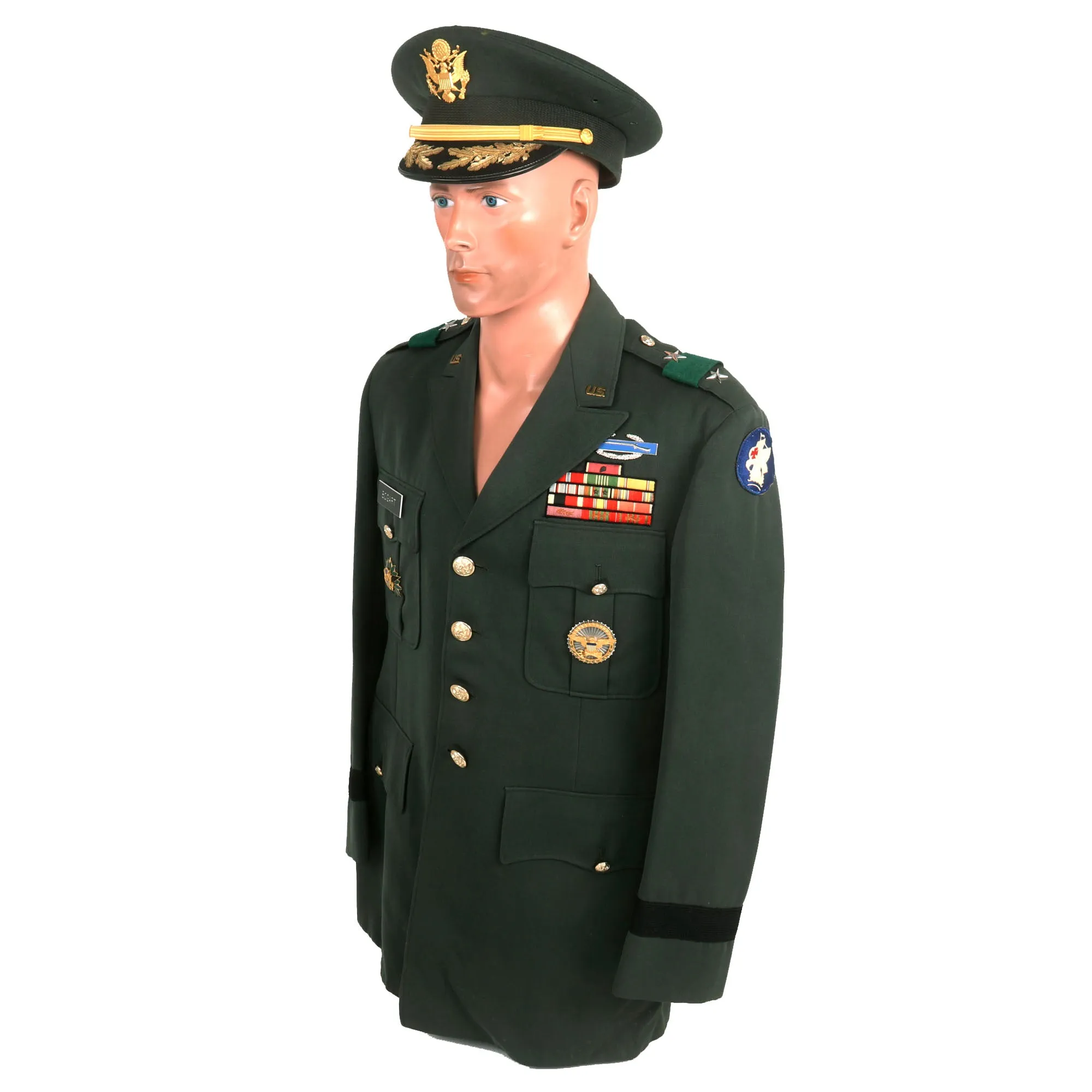 Original U.S. Vietnam War Era Army Major General Theodore F. Bogart, Commander, U.S. Southern Command Class A Green Service Dress Uniform Set With Visor