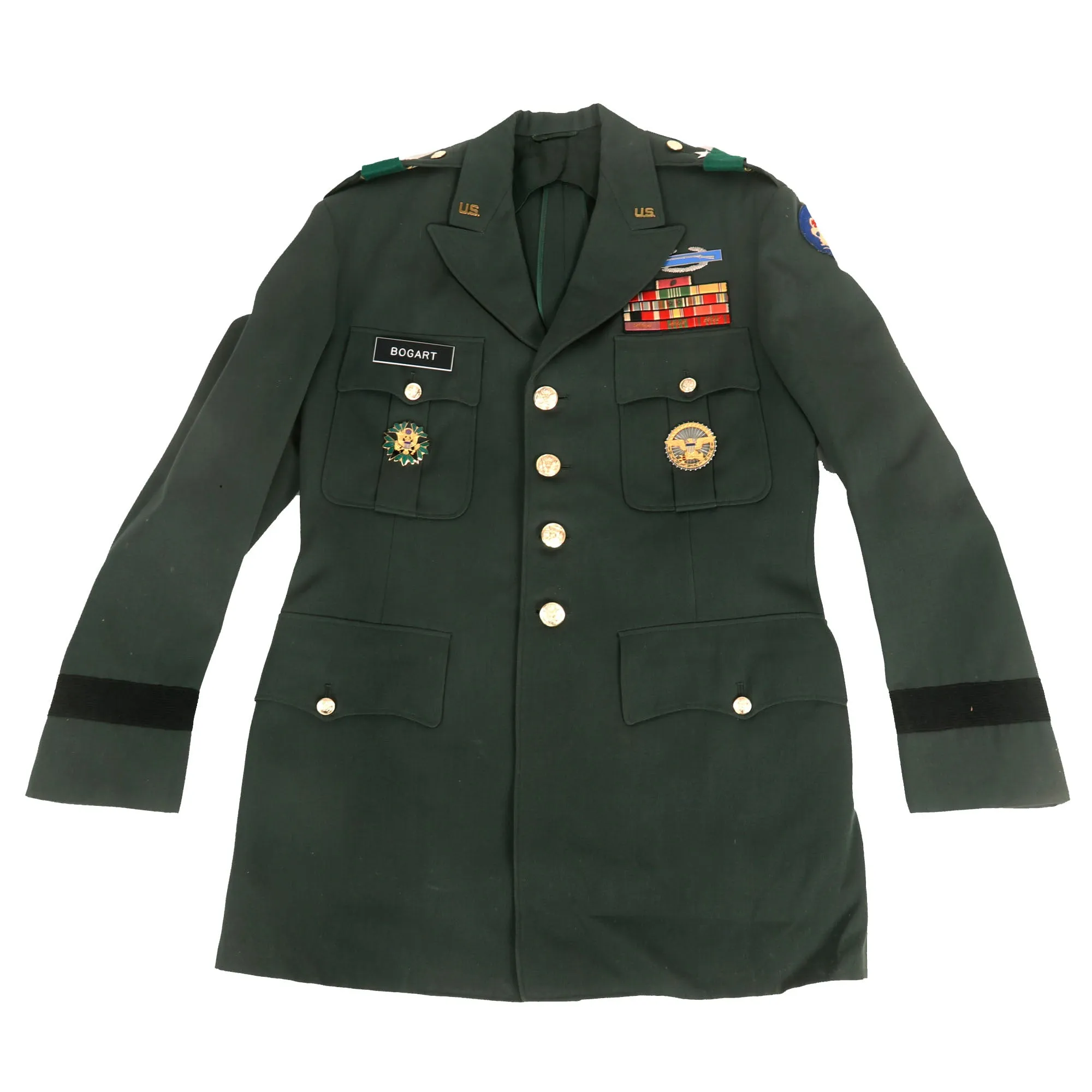 Original U.S. Vietnam War Era Army Major General Theodore F. Bogart, Commander, U.S. Southern Command Class A Green Service Dress Uniform Set With Visor