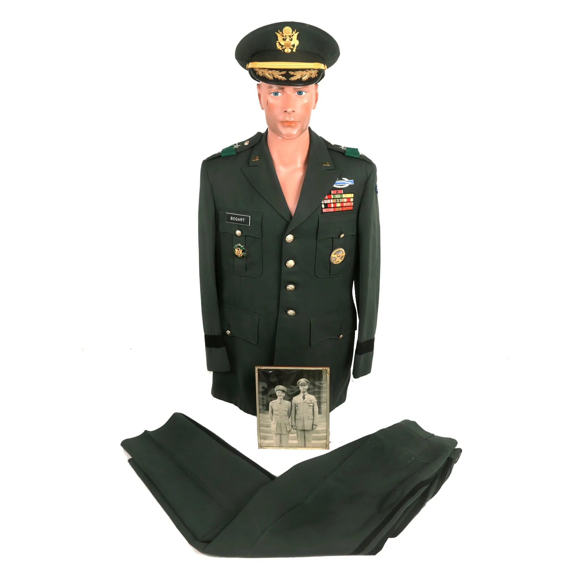 Original U.S. Vietnam War Era Army Major General Theodore F. Bogart, Commander, U.S. Southern Command Class A Green Service Dress Uniform Set With Visor