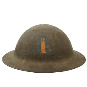 Original U.S. WWI M1917 77th Infantry Division Doughboy Helmet Shell - Statue of Liberty Division
