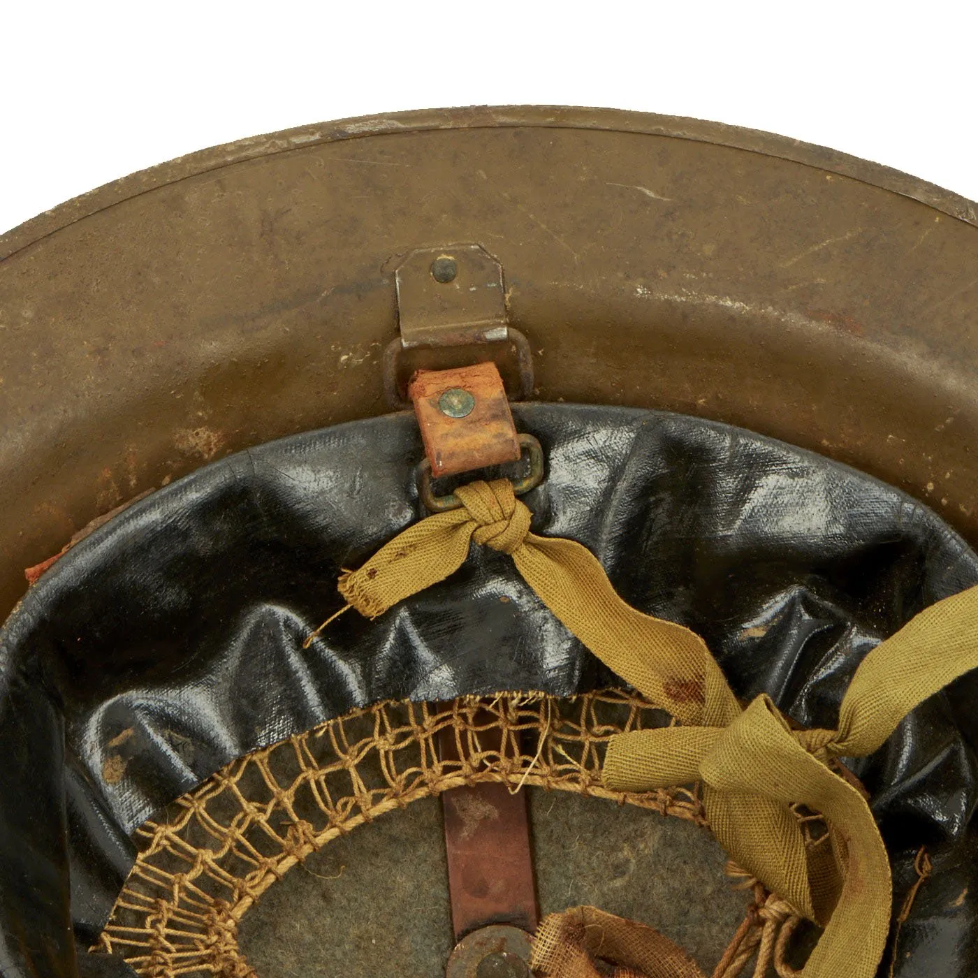 Original U.S. WWI M1917 77th Infantry Division Doughboy Helmet with Liner - Statue of Liberty Division