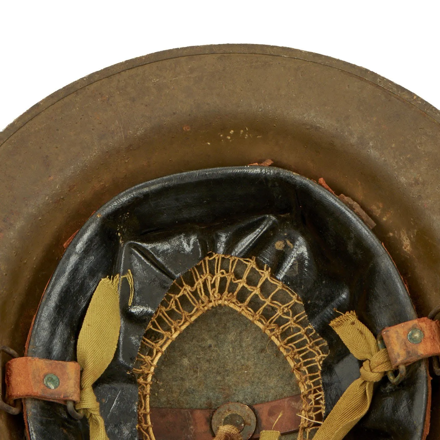 Original U.S. WWI M1917 77th Infantry Division Doughboy Helmet with Liner - Statue of Liberty Division