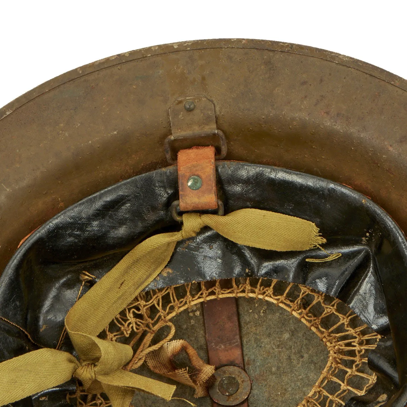 Original U.S. WWI M1917 77th Infantry Division Doughboy Helmet with Liner - Statue of Liberty Division