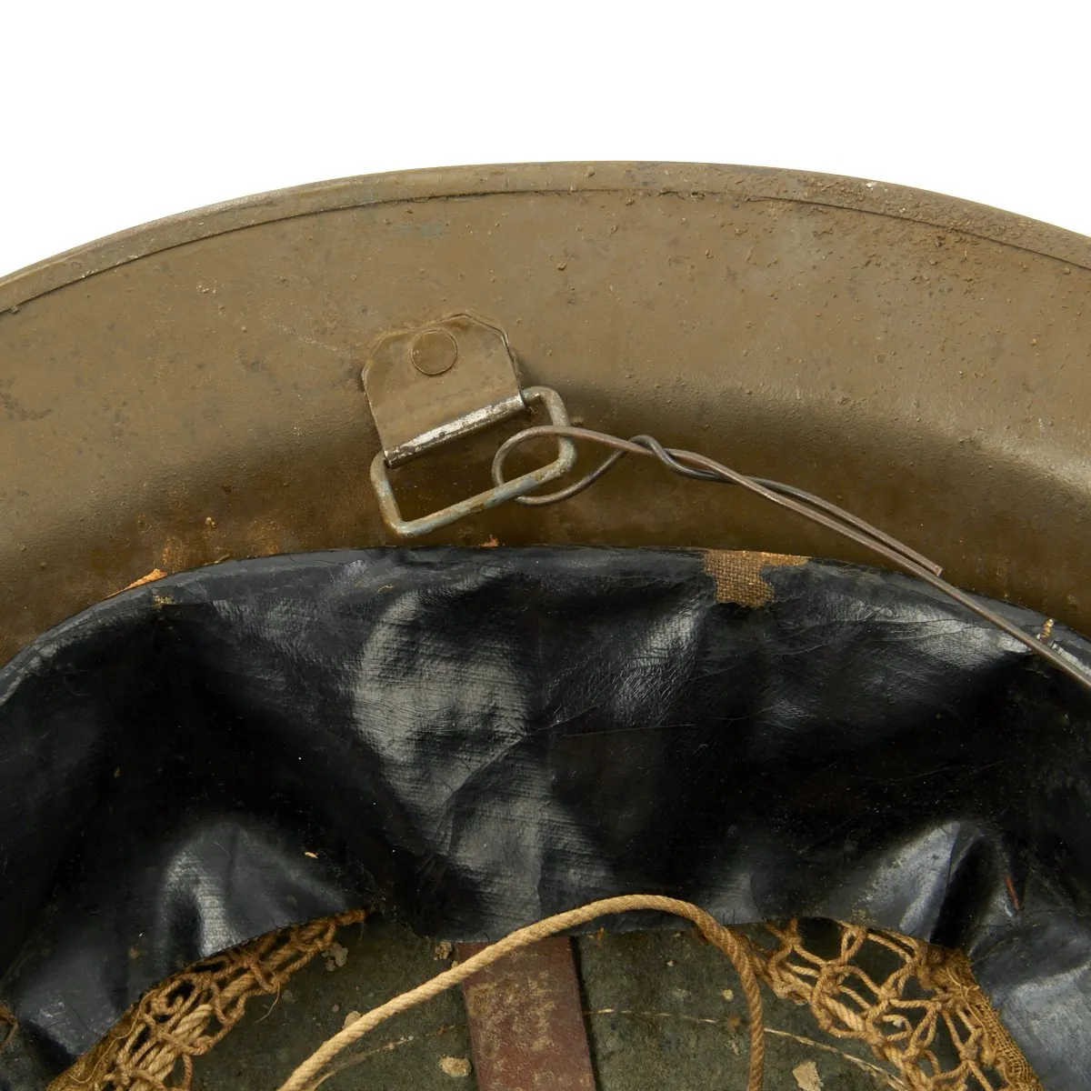 Original U.S. WWI M1917 Helmet with Original Paint from the New York 77th Infantry Division - The Lost Battalion