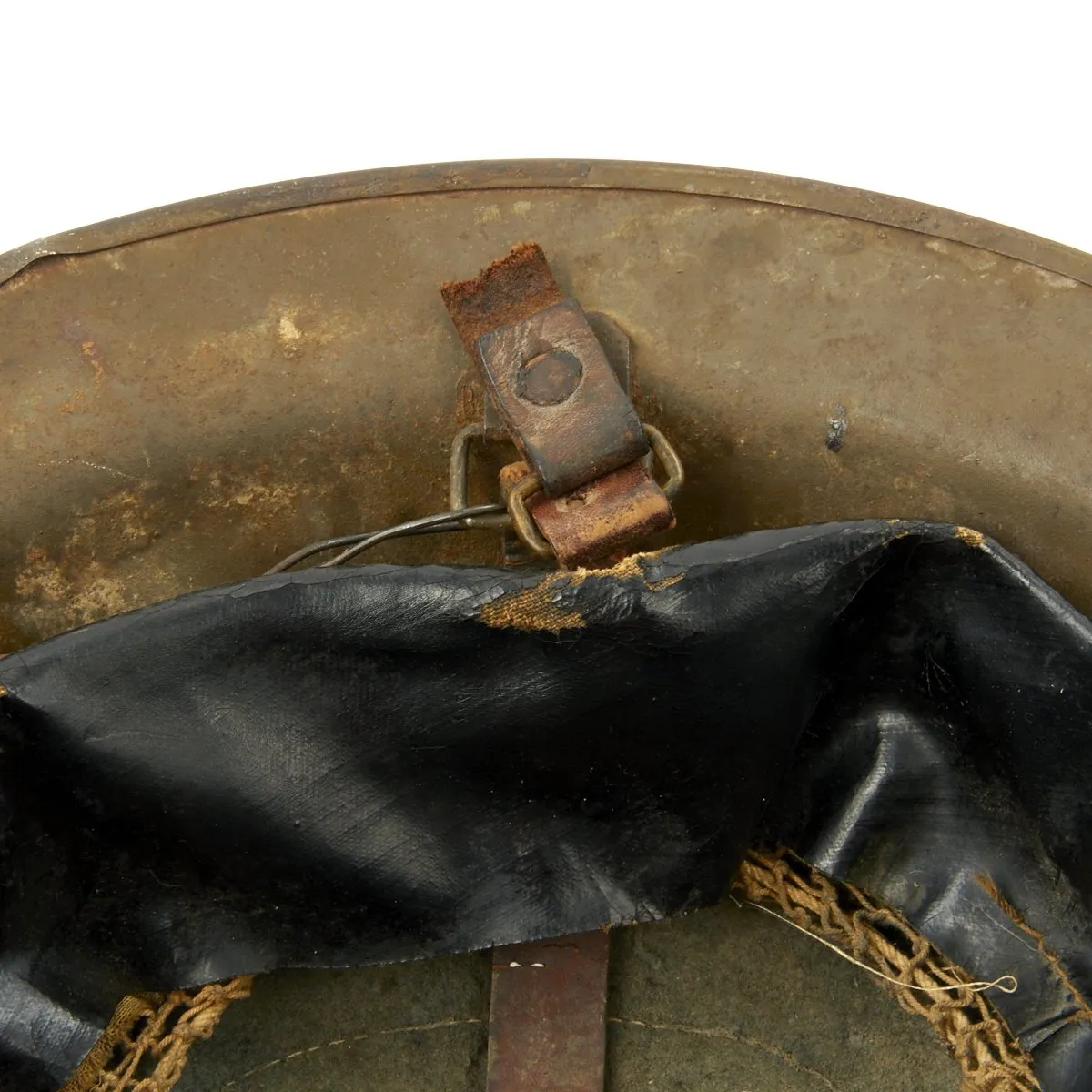 Original U.S. WWI M1917 Helmet with Original Paint from the New York 77th Infantry Division - The Lost Battalion
