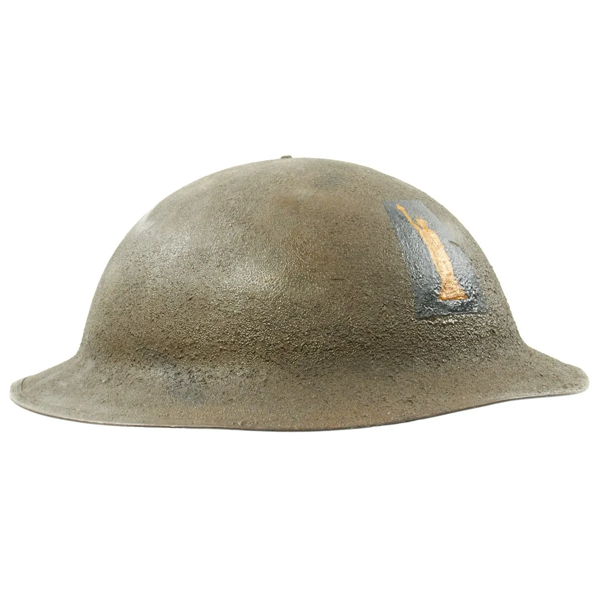 Original U.S. WWI M1917 Helmet with Original Paint from the New York 77th Infantry Division - The Lost Battalion
