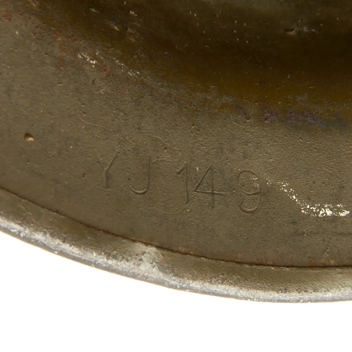 Original U.S. WWI M1917 Helmet with Original Paint from the New York 77th Infantry Division - The Lost Battalion