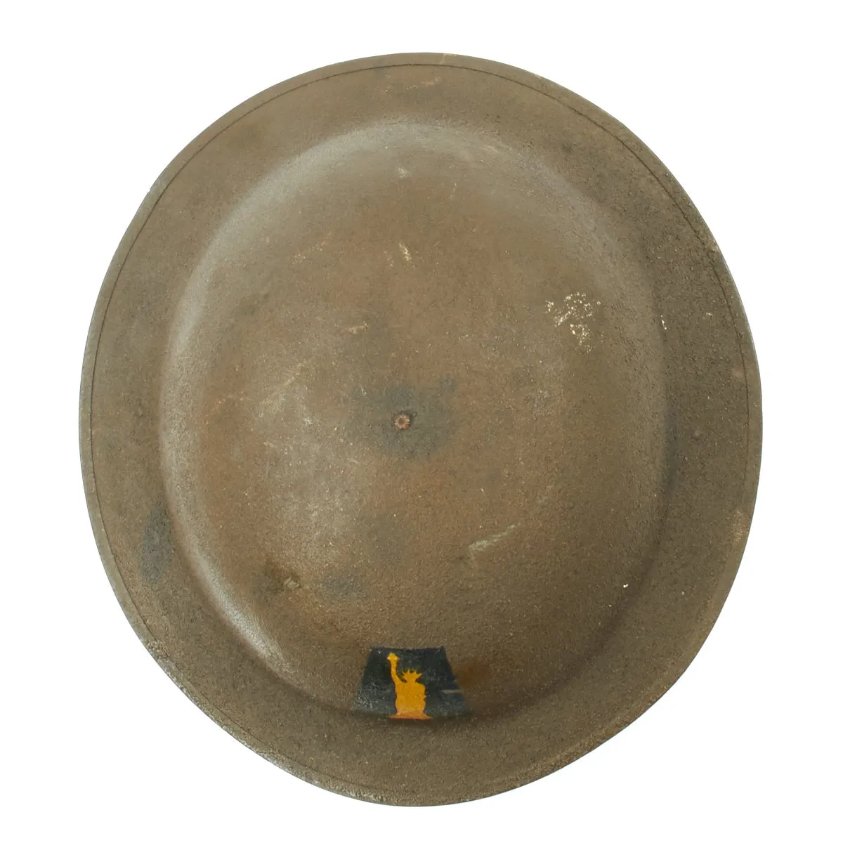 Original U.S. WWI M1917 Helmet with Original Paint from the New York 77th Infantry Division - The Lost Battalion