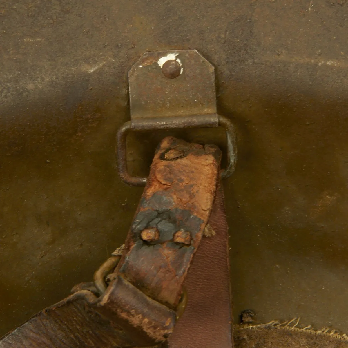 Original U.S. WWI M1917 Refurbished Doughboy Helmet of the 7th Infantry Division