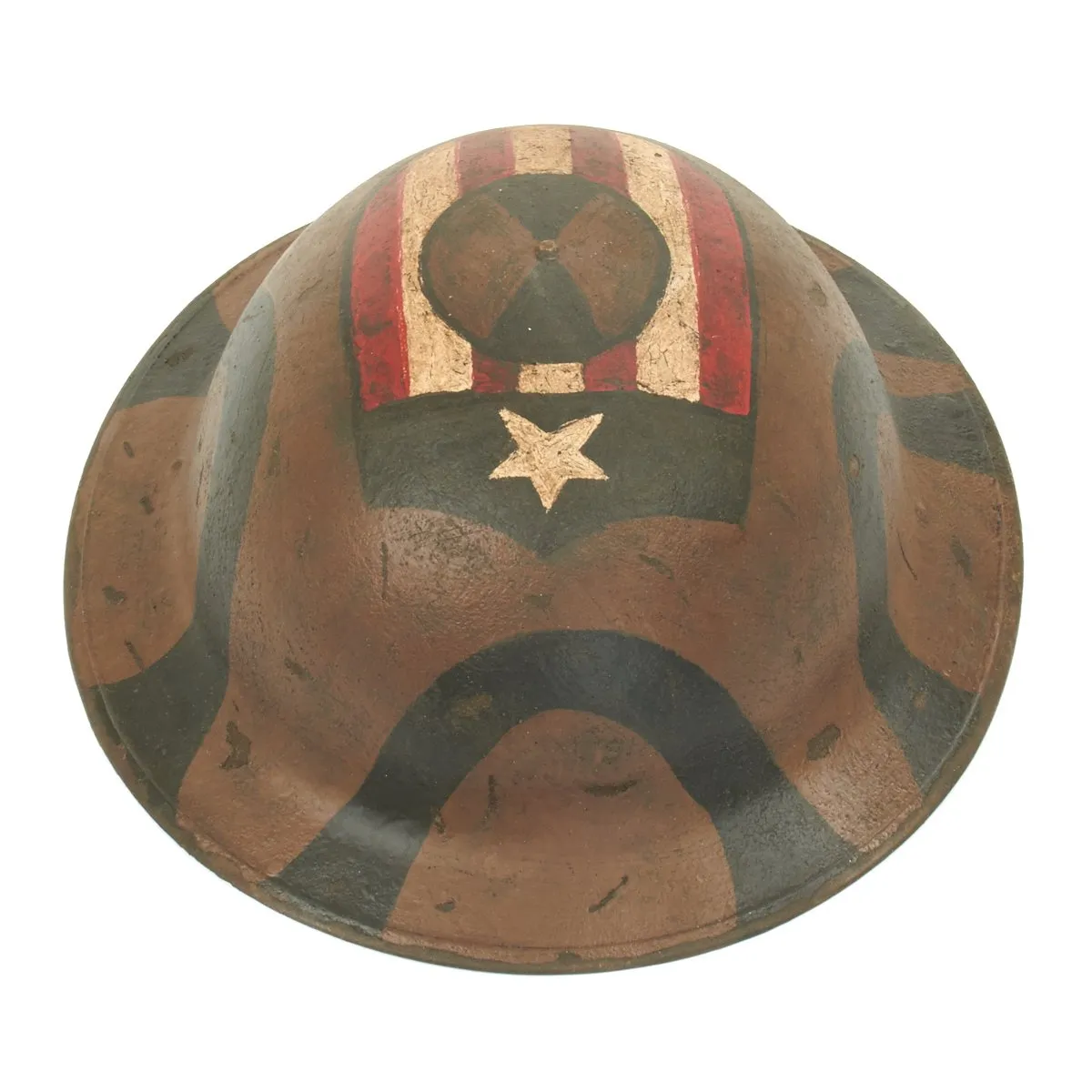 Original U.S. WWI M1917 Refurbished Doughboy Helmet of the 7th Infantry Division