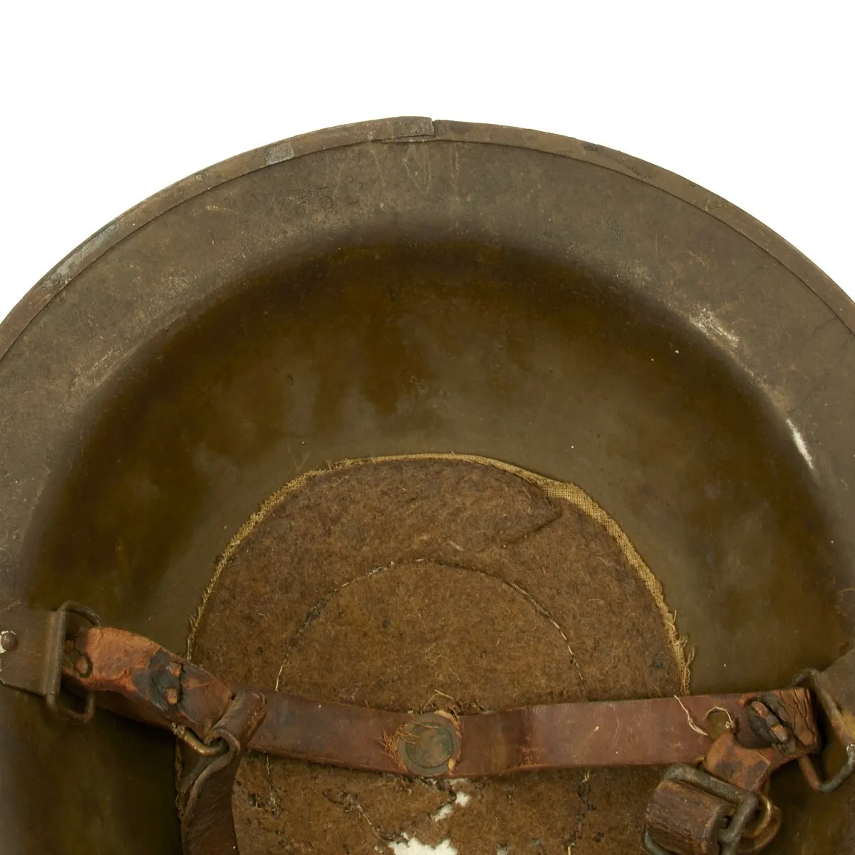 Original U.S. WWI M1917 Refurbished Doughboy Helmet of the 7th Infantry Division