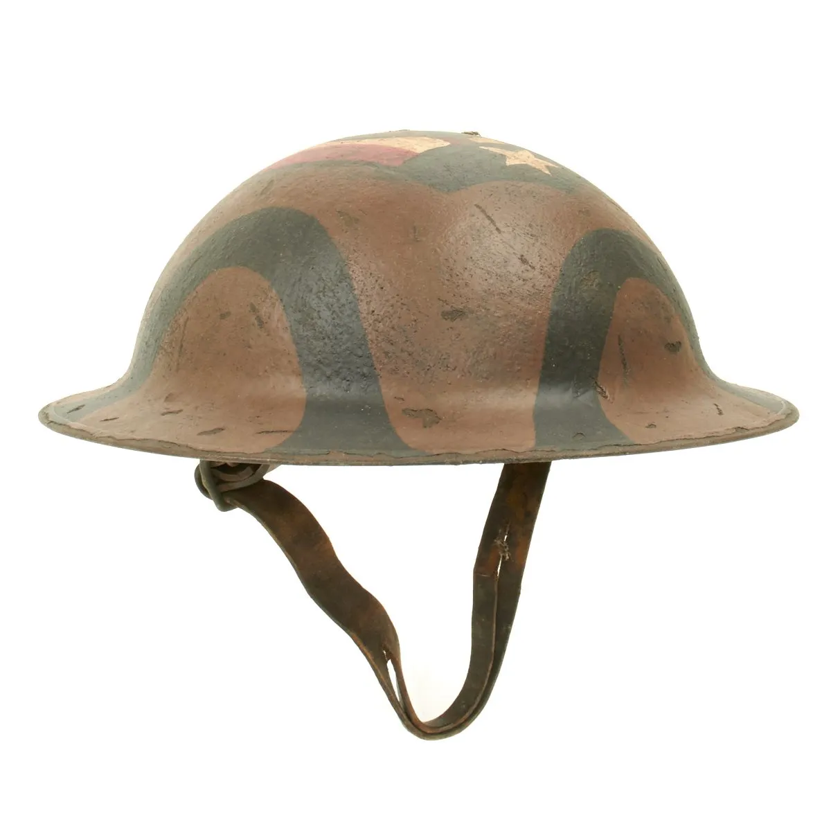 Original U.S. WWI M1917 Refurbished Doughboy Helmet of the 7th Infantry Division