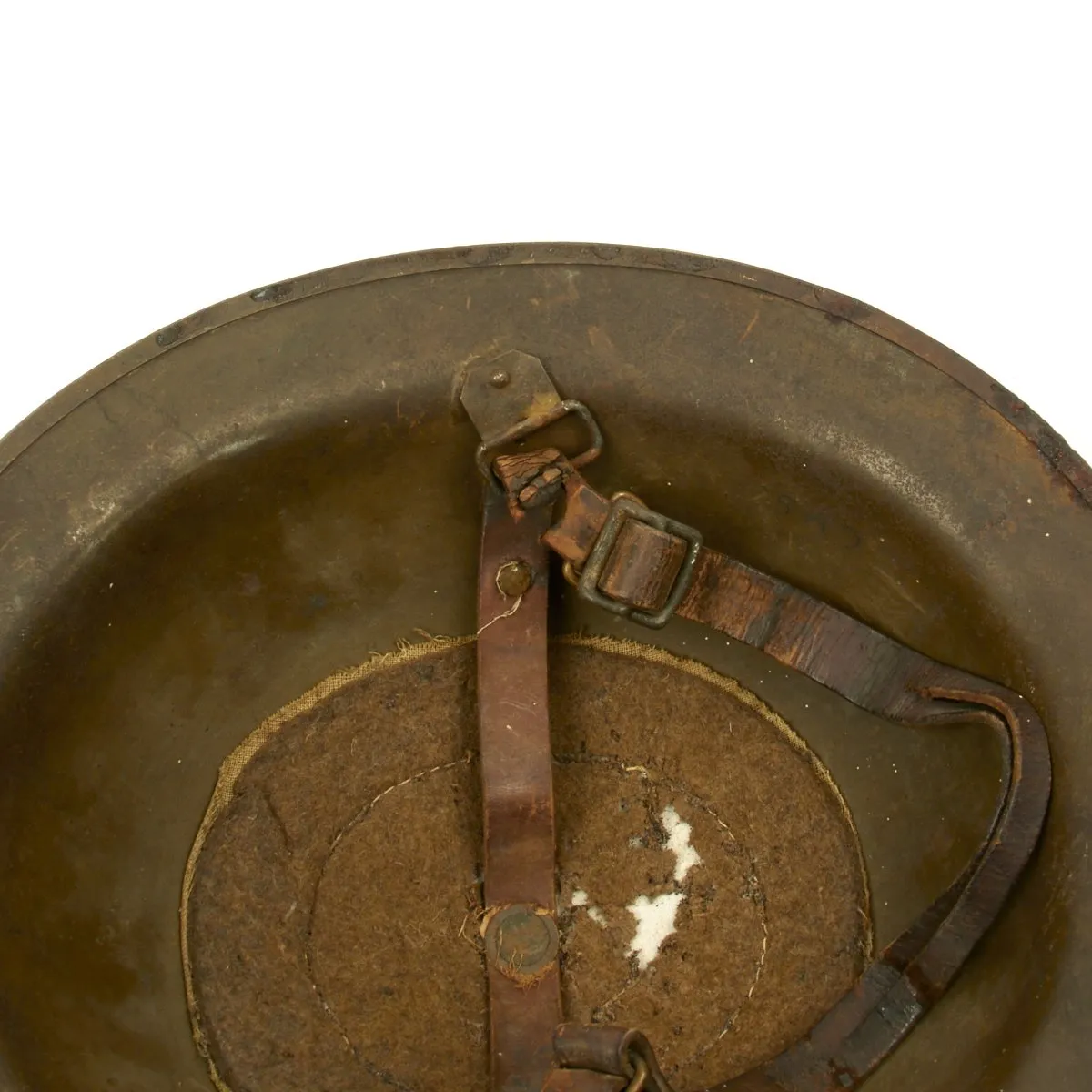 Original U.S. WWI M1917 Refurbished Doughboy Helmet of the 7th Infantry Division