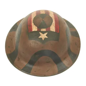 Original U.S. WWI M1917 Refurbished Doughboy Helmet of the 7th Infantry Division