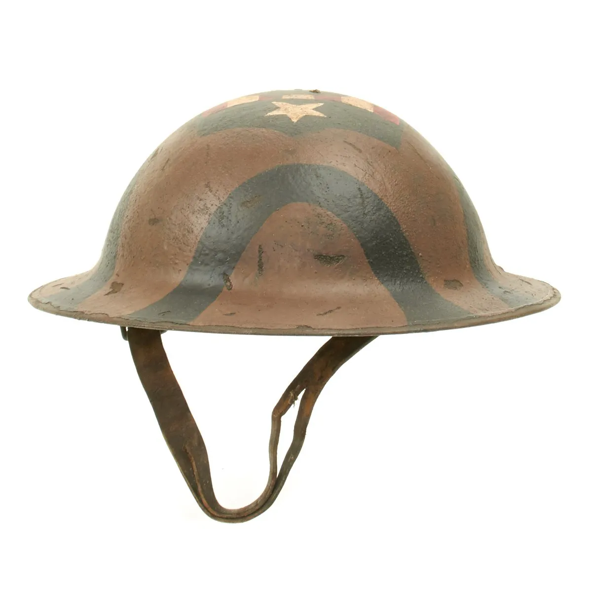 Original U.S. WWI M1917 Refurbished Doughboy Helmet of the 7th Infantry Division
