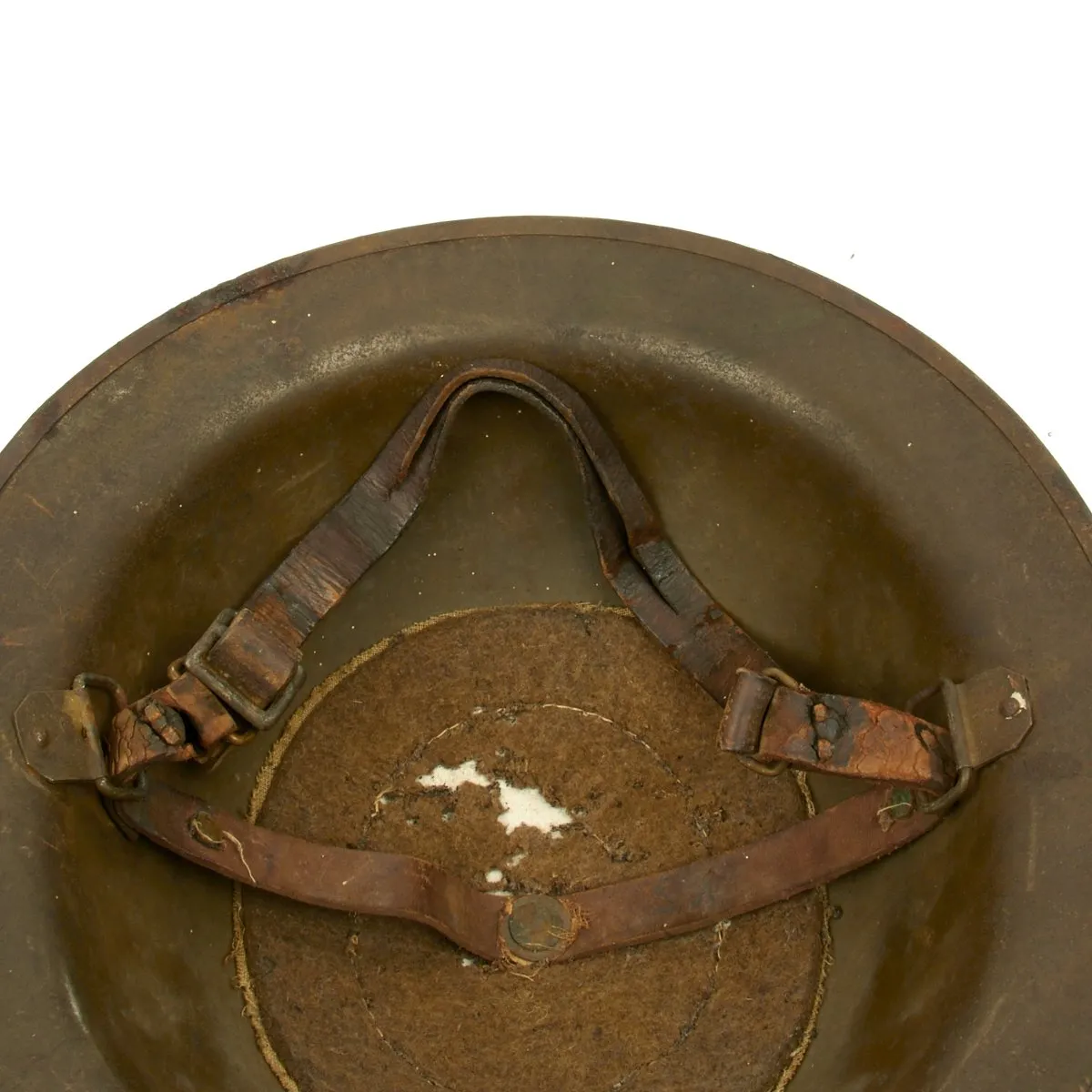 Original U.S. WWI M1917 Refurbished Doughboy Helmet of the 7th Infantry Division