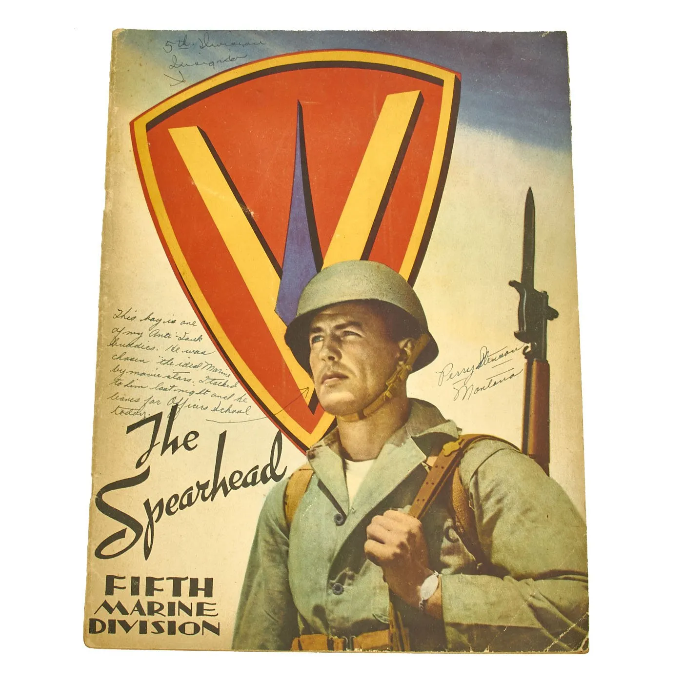 Original U.S. WWII USMC Battle of Iwo Jima Named 5th Marine Division Grouping - Sergeant Leland Mowry Jr