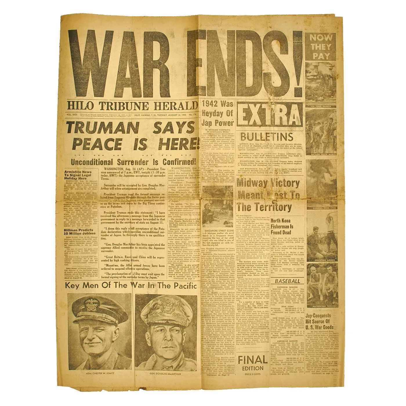 Original U.S. WWII USMC Battle of Iwo Jima Named 5th Marine Division Grouping - Sergeant Leland Mowry Jr