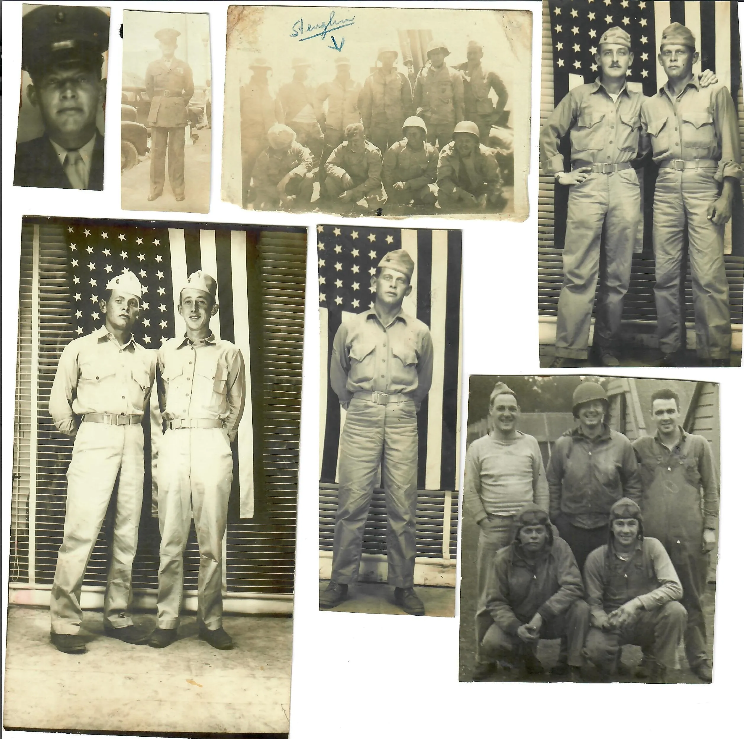 Original U.S. WWII USMC Battle of Iwo Jima Named 5th Marine Division Grouping - Sergeant Leland Mowry Jr