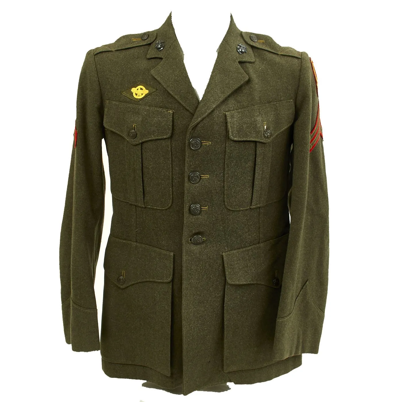 Original U.S. WWII USMC Battle of Iwo Jima Named 5th Marine Division Grouping - Sergeant Leland Mowry Jr