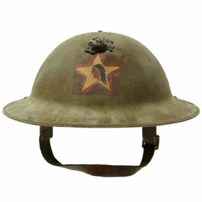 Original WWI U.S. Marine Corps 1st Battalion 5th Marines M1917 Doughboy Helmet with Textured Paint - 2nd Division