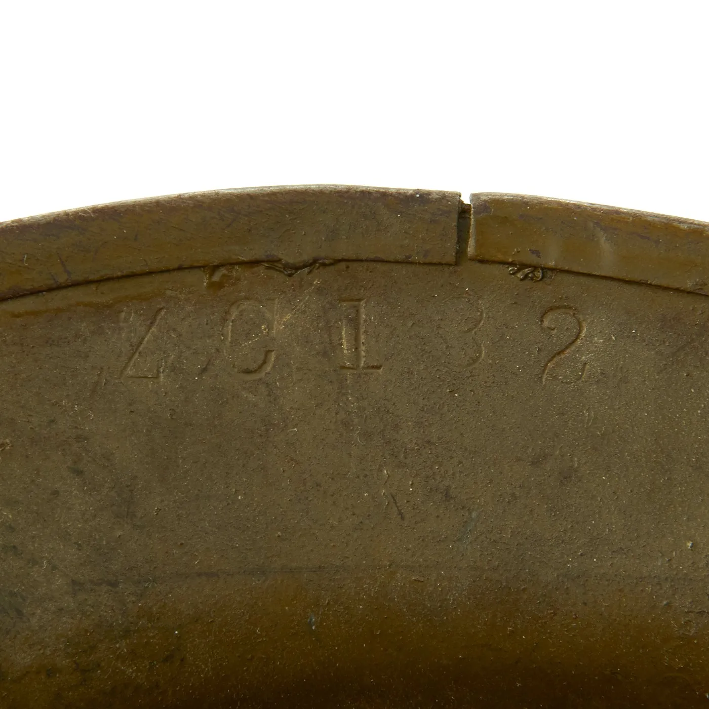 Original WWI U.S. Marine Corps 1st Battalion 5th Marines M1917 Doughboy Helmet with Textured Paint - 2nd Division