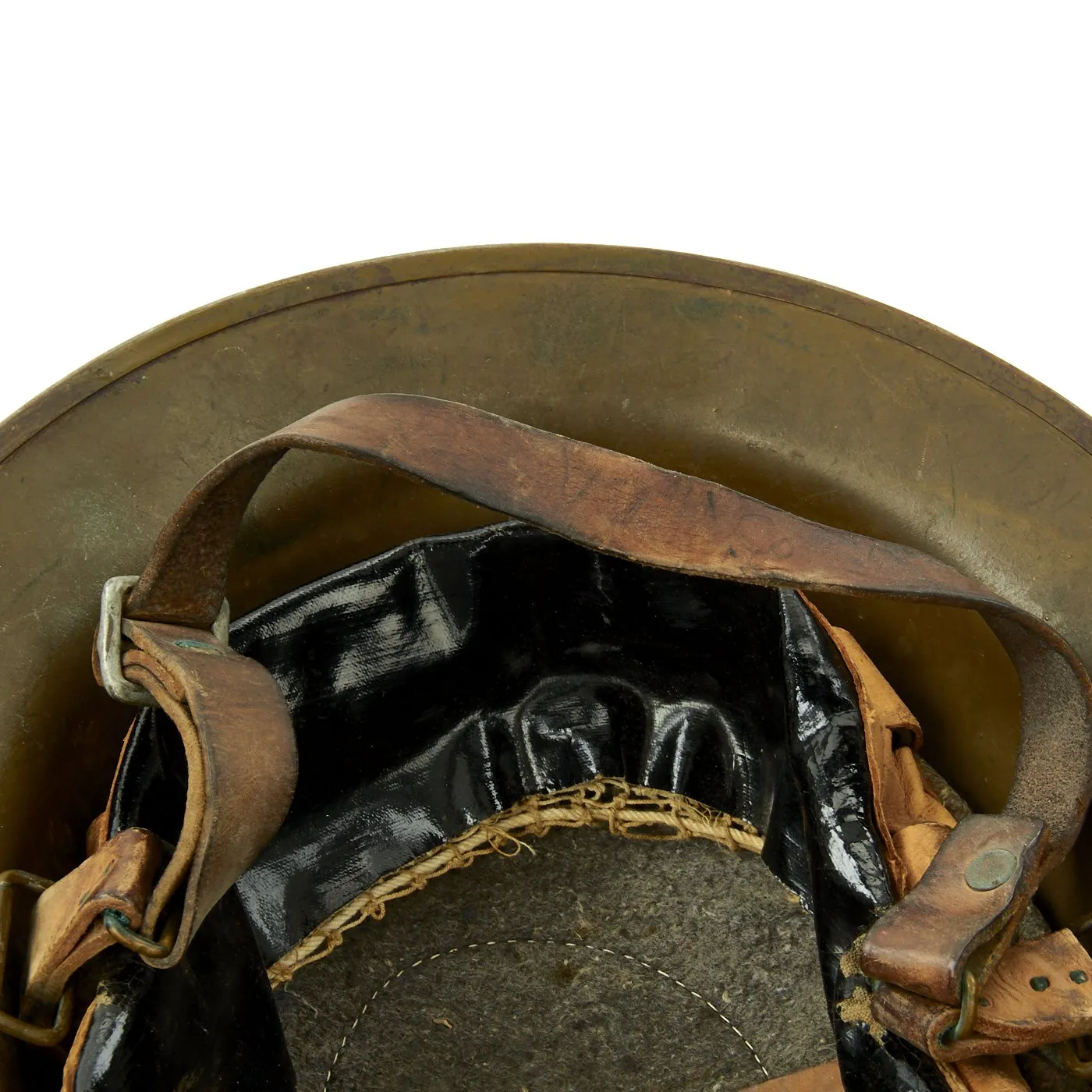 Original WWI U.S. Marine Corps 1st Battalion 5th Marines M1917 Doughboy Helmet with Textured Paint - 2nd Division