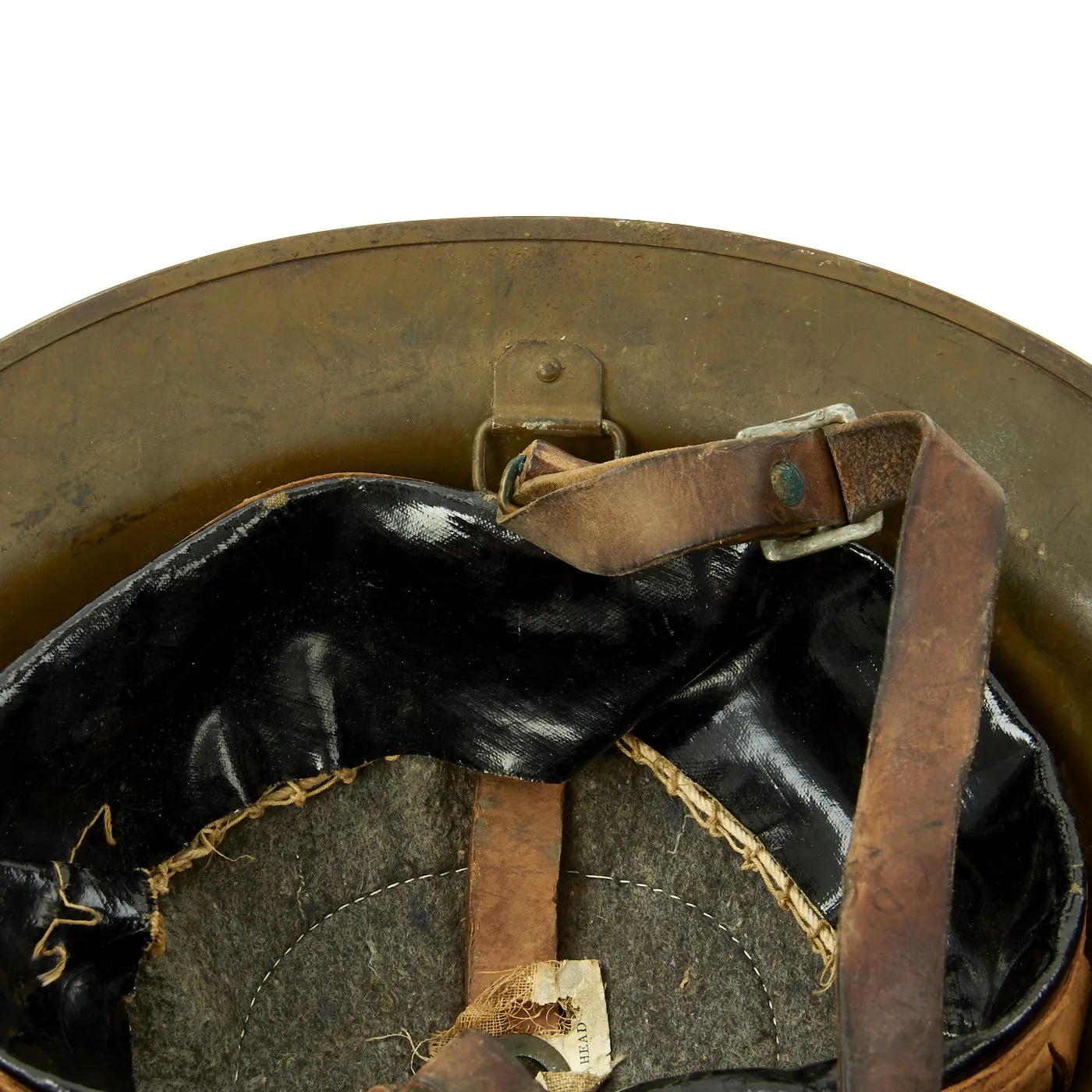 Original WWI U.S. Marine Corps 1st Battalion 5th Marines M1917 Doughboy Helmet with Textured Paint - 2nd Division