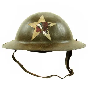 Original WWI U.S. Marine Corps Named 18th Co. (E) 5th Marines M1917 Doughboy Helmet - 2nd Division