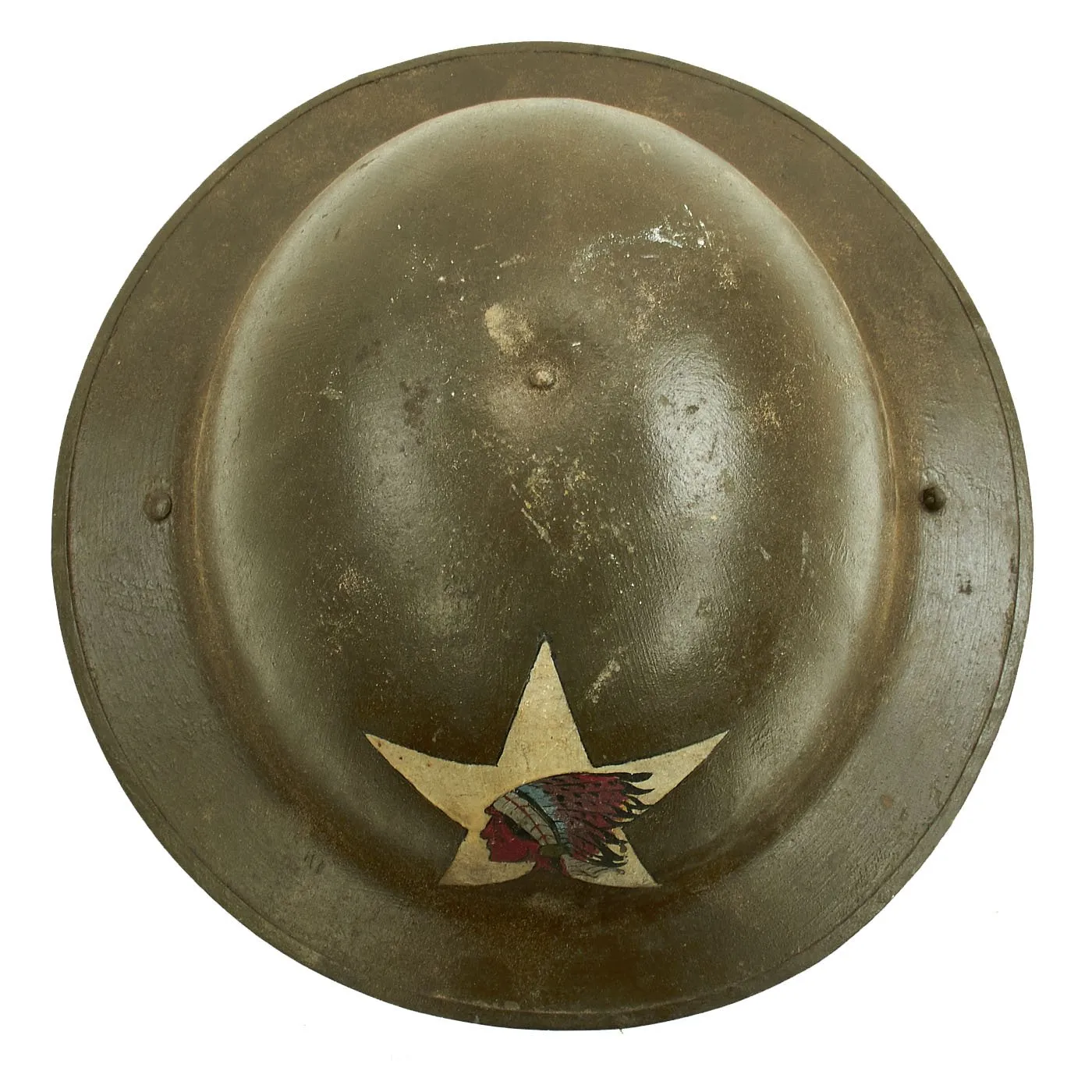 Original WWI U.S. Marine Corps Named 18th Co. (E) 5th Marines M1917 Doughboy Helmet - 2nd Division