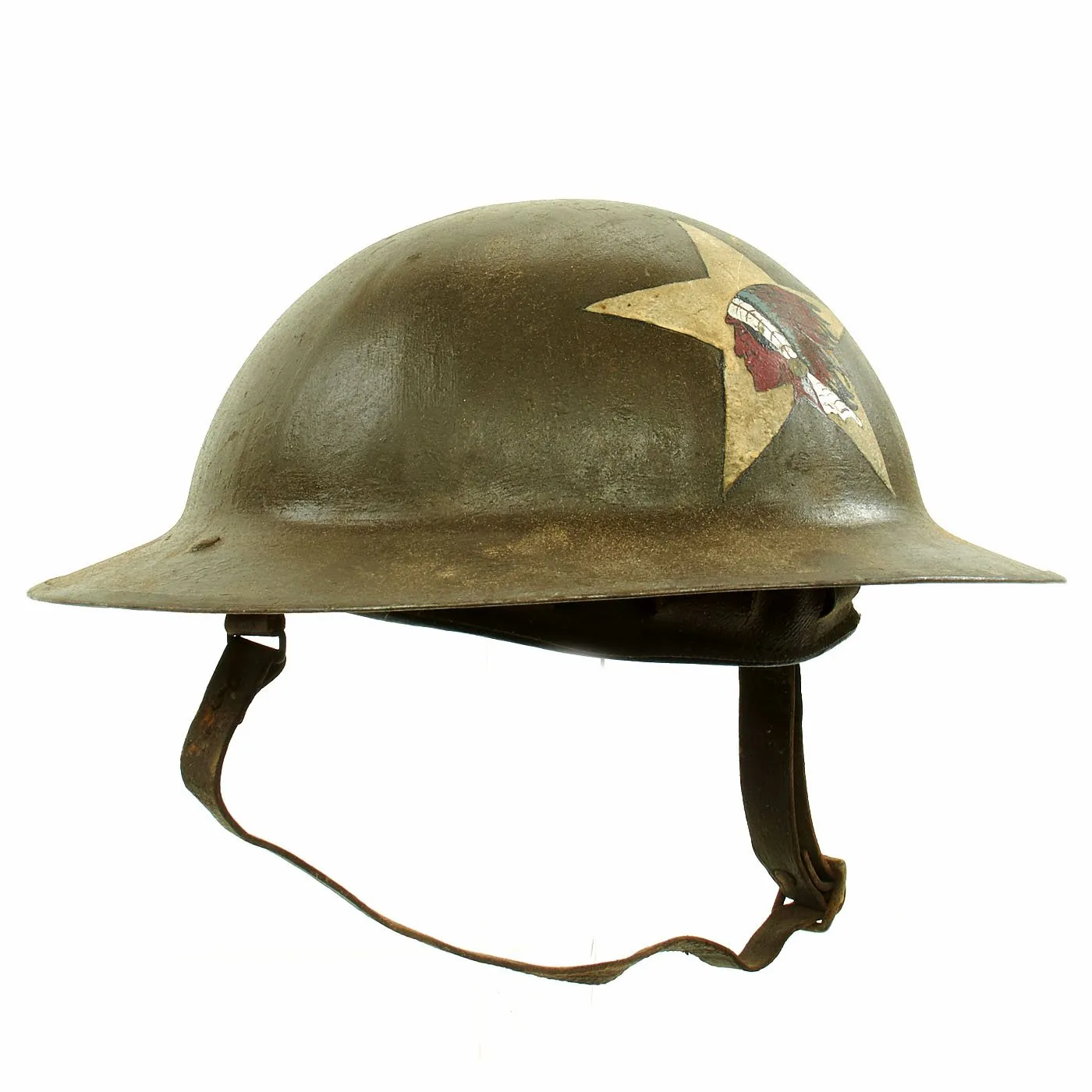 Original WWI U.S. Marine Corps Named 18th Co. (E) 5th Marines M1917 Doughboy Helmet - 2nd Division