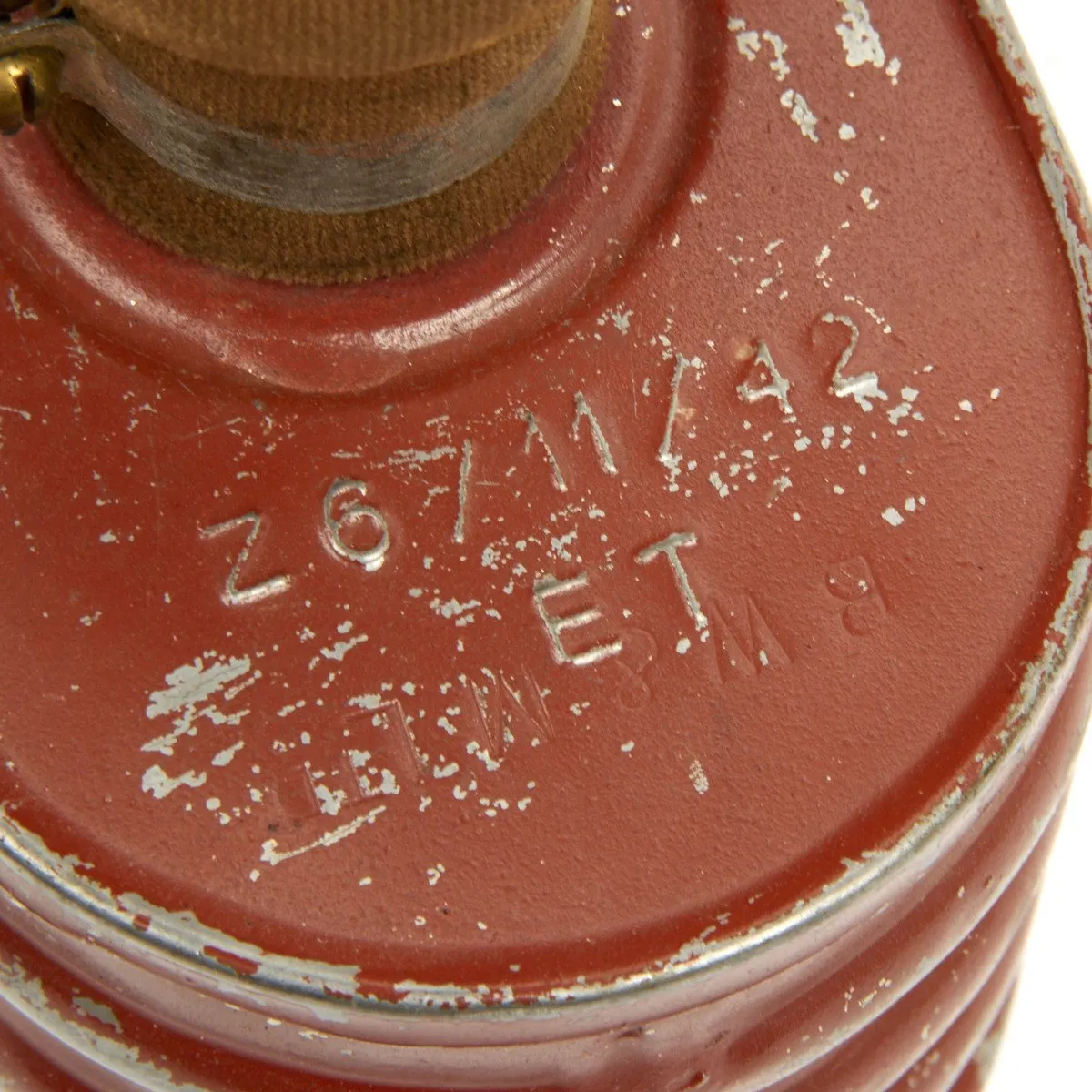 Original WWII British National Fire Service 1938 Brodie Mk1 Helmet with 1937 MkIII Gas Mask