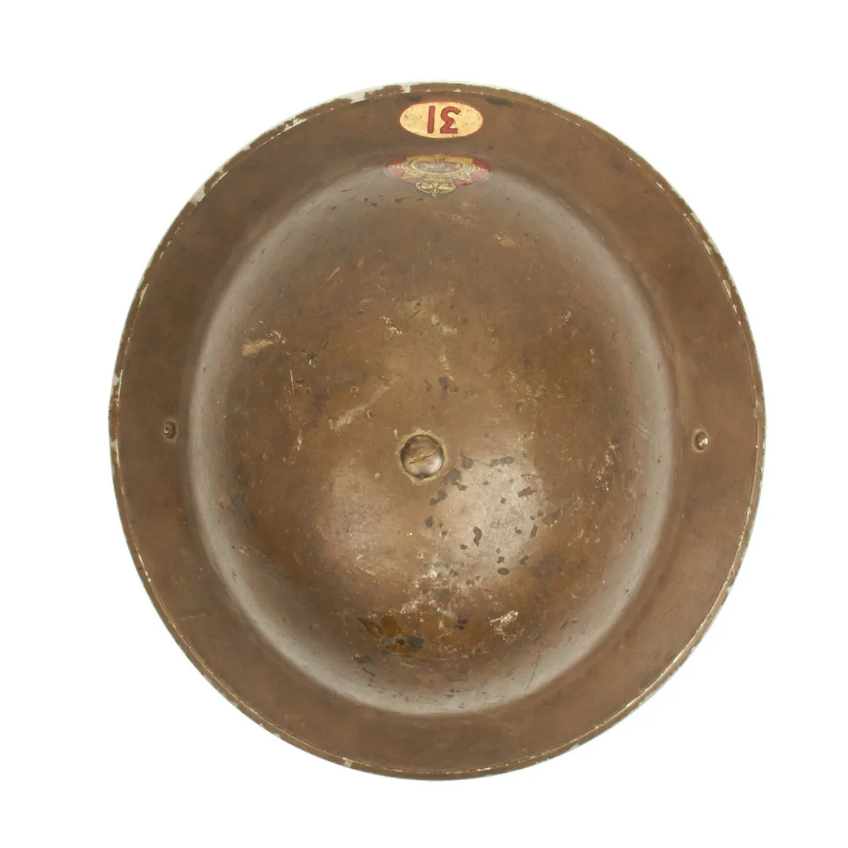 Original WWII British National Fire Service 1938 Brodie Mk1 Helmet with 1937 MkIII Gas Mask