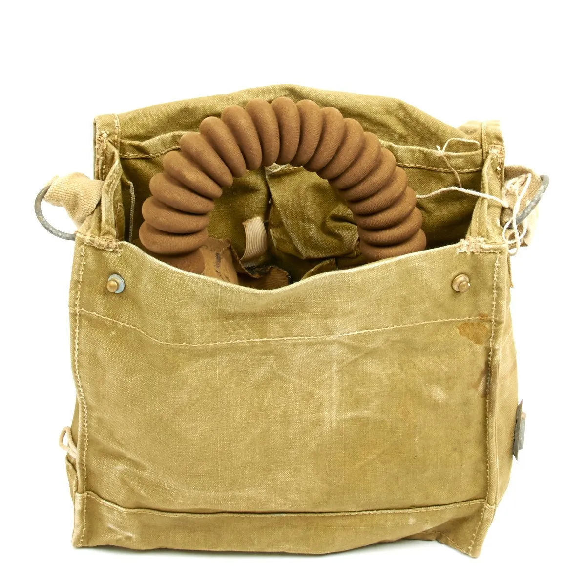 Original WWII British National Fire Service 1938 Brodie Mk1 Helmet with 1937 MkIII Gas Mask