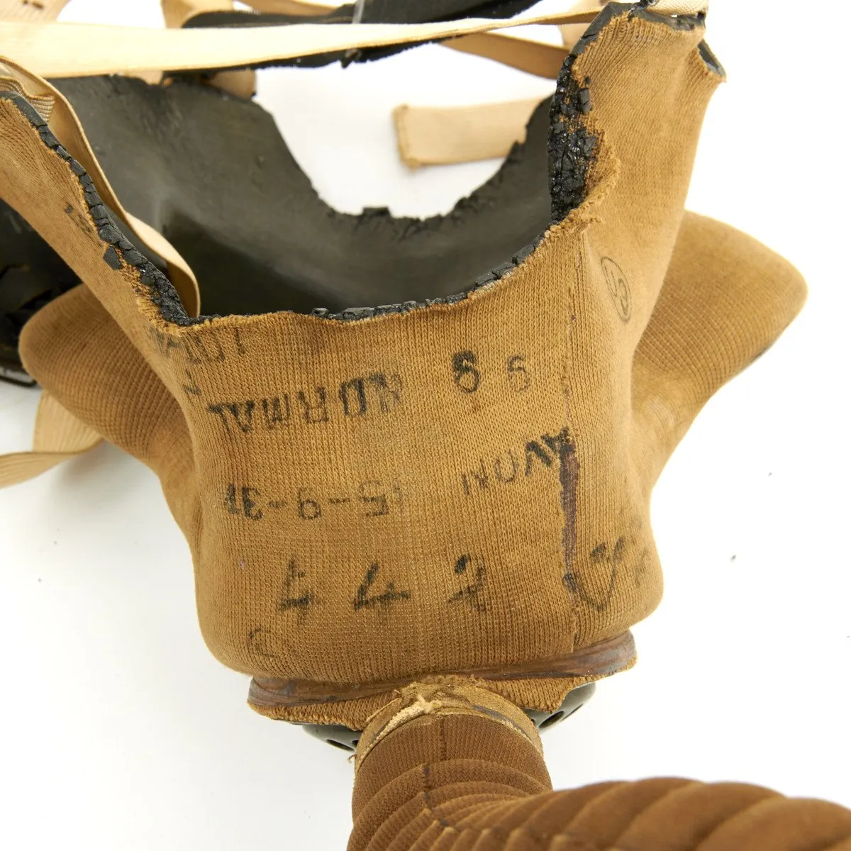 Original WWII British National Fire Service 1938 Brodie Mk1 Helmet with 1937 MkIII Gas Mask