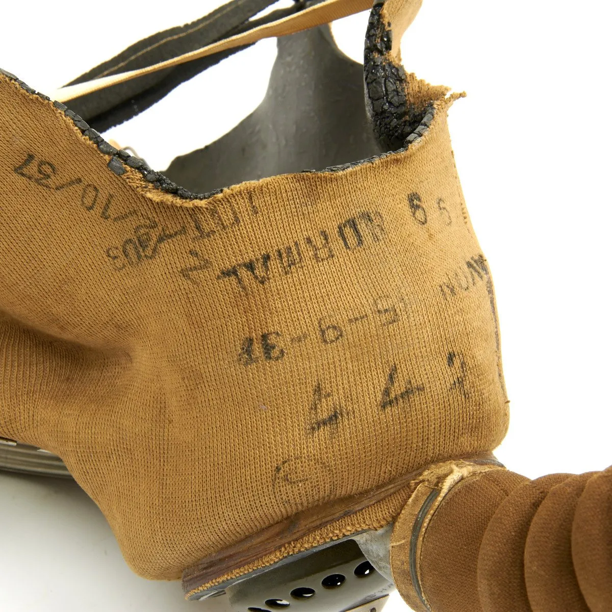 Original WWII British National Fire Service 1938 Brodie Mk1 Helmet with 1937 MkIII Gas Mask