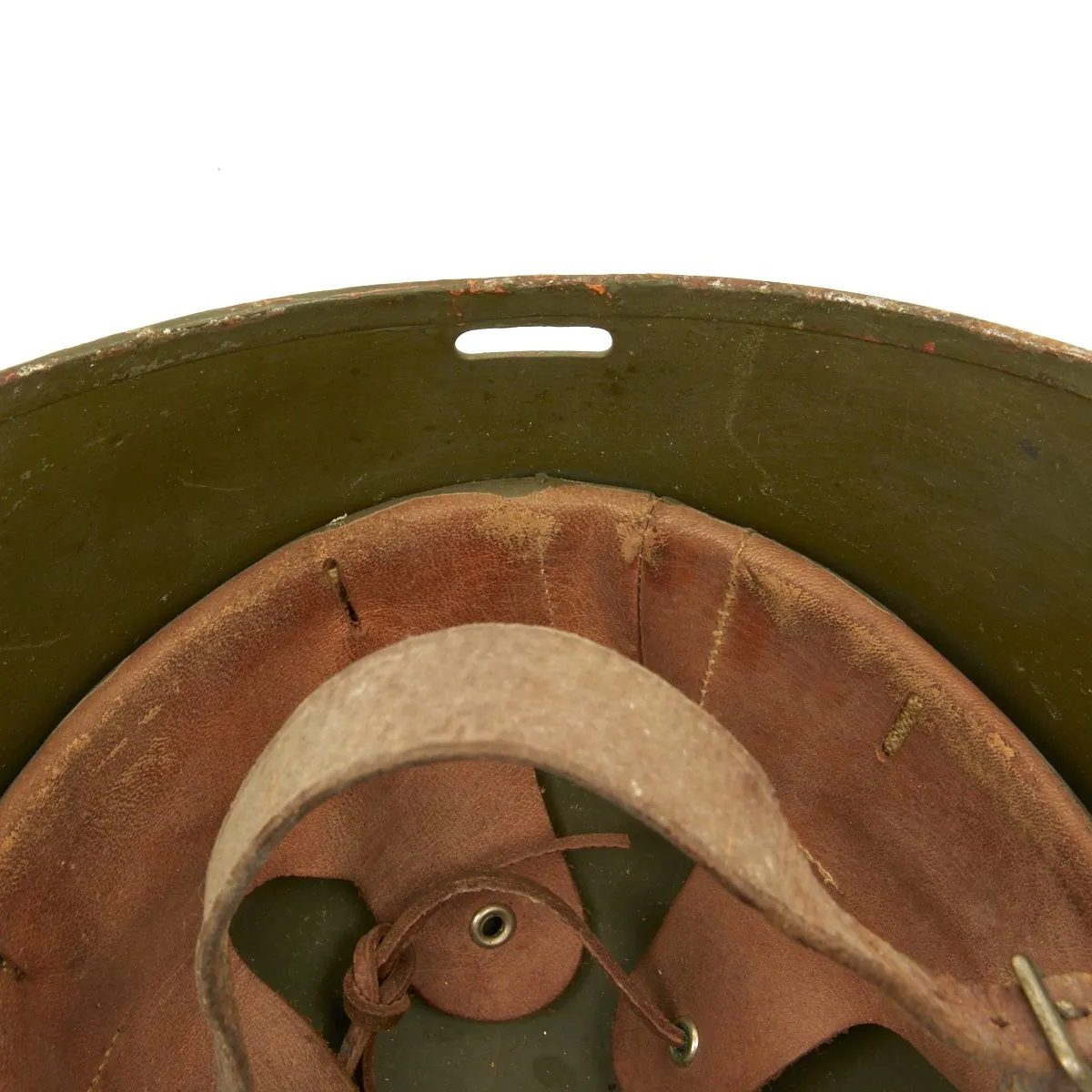 Original WWII Danish Model 1923 Helmet - Adapted for Fire Service