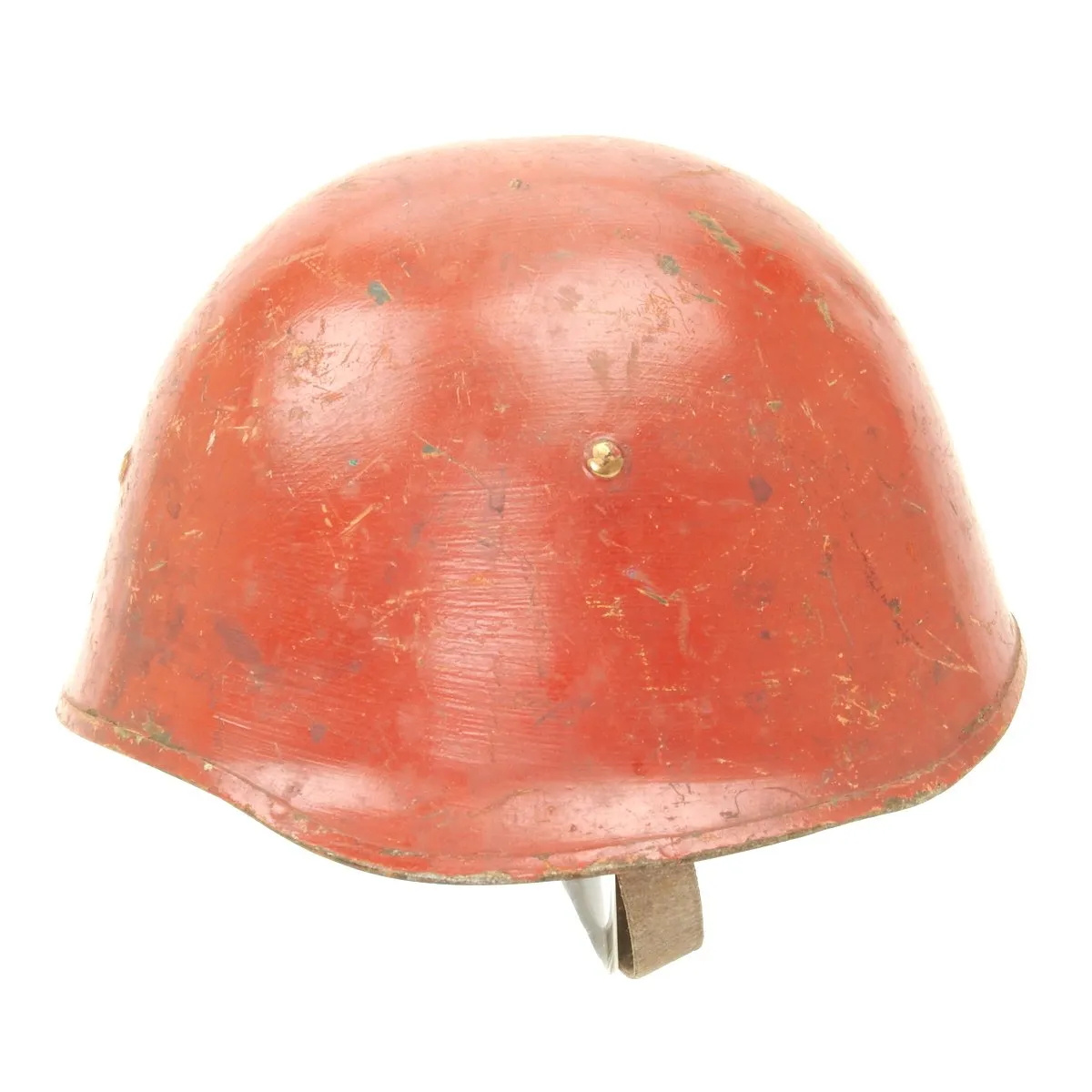 Original WWII Danish Model 1923 Helmet - Adapted for Fire Service