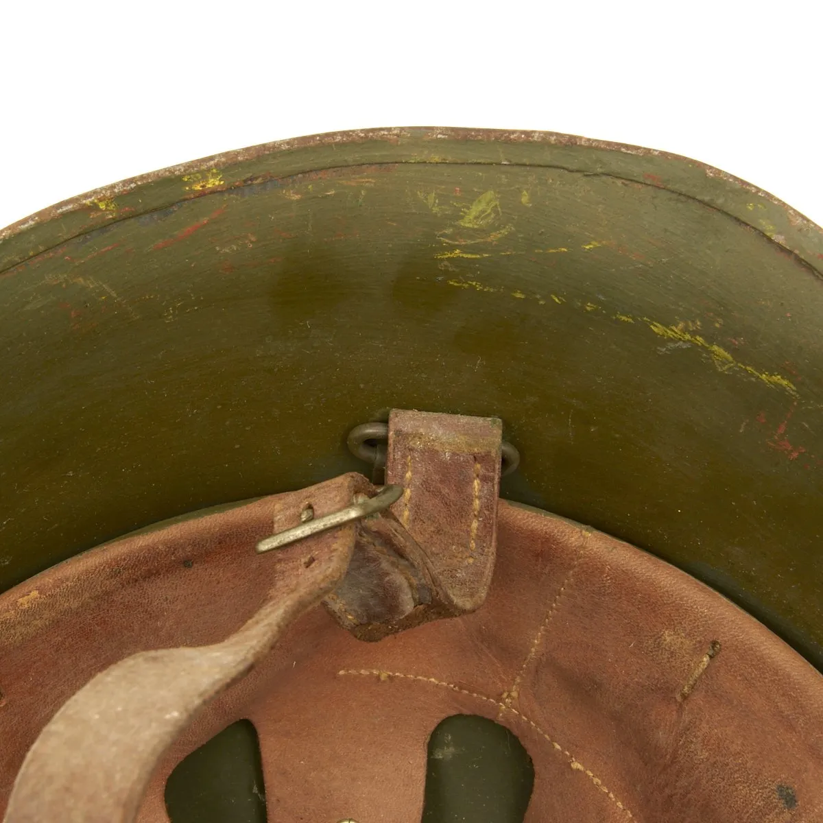 Original WWII Danish Model 1923 Helmet - Adapted for Fire Service