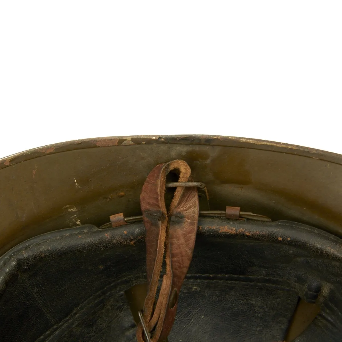 Original WWII French M1926 Adrian Engineer Helmet - Olive Green