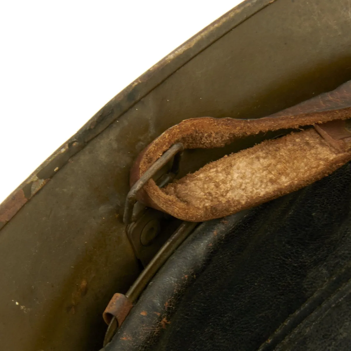 Original WWII French M1926 Adrian Engineer Helmet - Olive Green