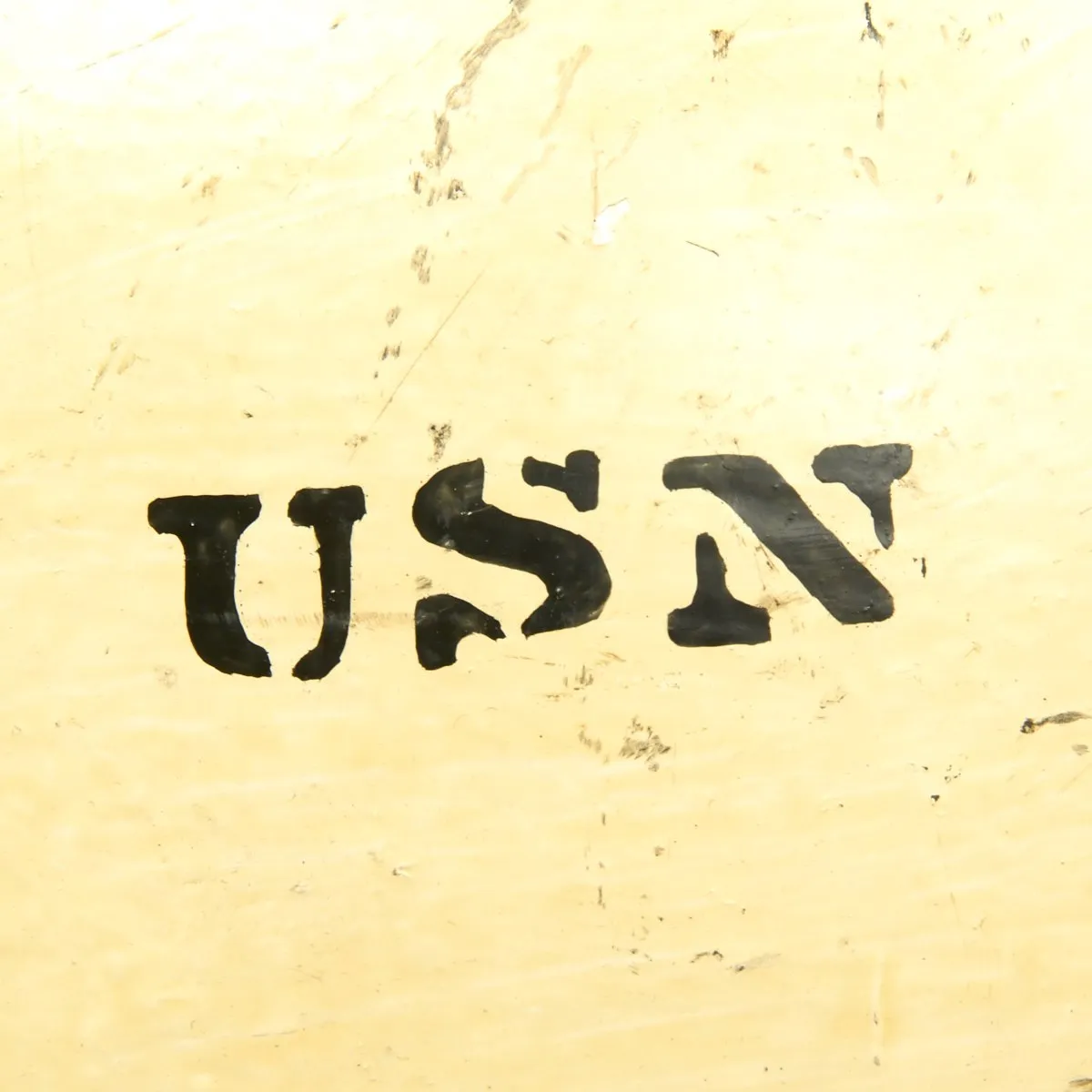 Original WWII USN USS New Jersey Corpsman Schlueter Front Seam M1 Helmet with Firestone Liner